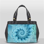 Silky Blue Spiral Fractal Oversize Office Handbag