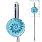 Silky Blue Spiral Fractal Book Mark