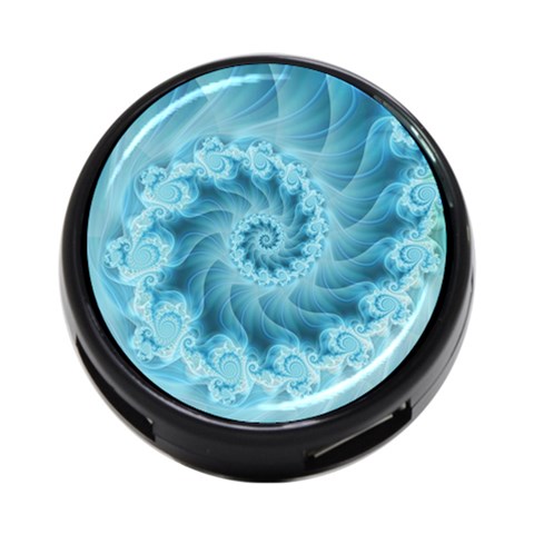 Silky Blue Spiral Fractal 4 Front