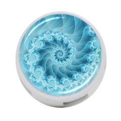 Silky Blue Spiral Fractal 4 Front