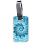 Silky Blue Spiral Fractal Luggage Tag (two sides)