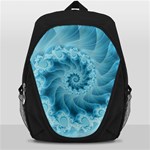 Silky Blue Spiral Fractal Backpack Bag