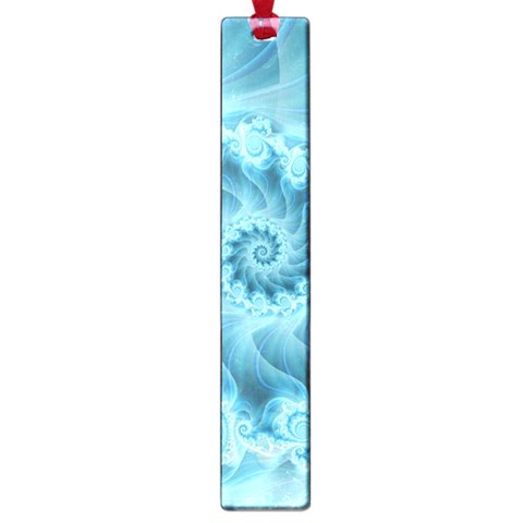 Silky Blue Spiral Fractal Large Book Mark from ArtsNow.com Front