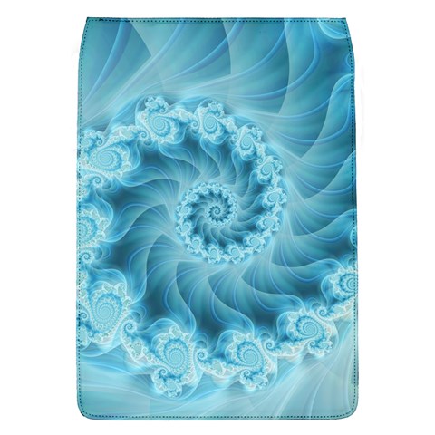 Silky Blue Spiral Fractal Removable Flap Cover (L) from ArtsNow.com Front