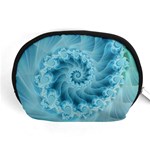 Silky Blue Spiral Fractal Accessory Pouch (Medium)