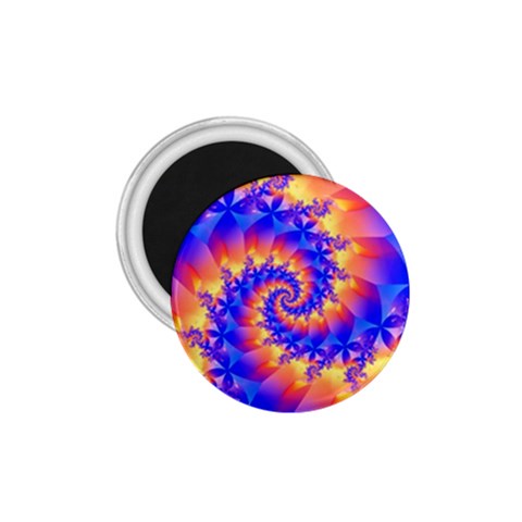 Colorful Psychedelic Spiral Fractal 1.75  Magnet from ArtsNow.com Front