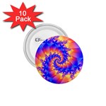 Colorful Psychedelic Spiral Fractal 1.75  Button (10 pack) 