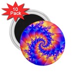 Colorful Psychedelic Spiral Fractal 2.25  Magnet (10 pack)