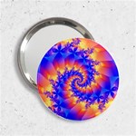 Colorful Psychedelic Spiral Fractal 2.25  Handbag Mirror