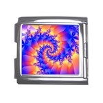 Colorful Psychedelic Spiral Fractal Mega Link Italian Charm (18mm)