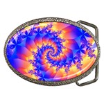 Colorful Psychedelic Spiral Fractal Belt Buckle