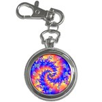 Colorful Psychedelic Spiral Fractal Key Chain Watch