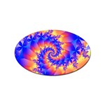 Colorful Psychedelic Spiral Fractal Sticker (Oval)