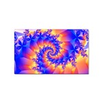 Colorful Psychedelic Spiral Fractal Sticker (Rectangular)