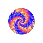 Colorful Psychedelic Spiral Fractal Magnet 3  (Round)