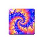 Colorful Psychedelic Spiral Fractal Magnet (Square)