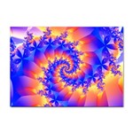 Colorful Psychedelic Spiral Fractal Sticker A4 (10 pack)