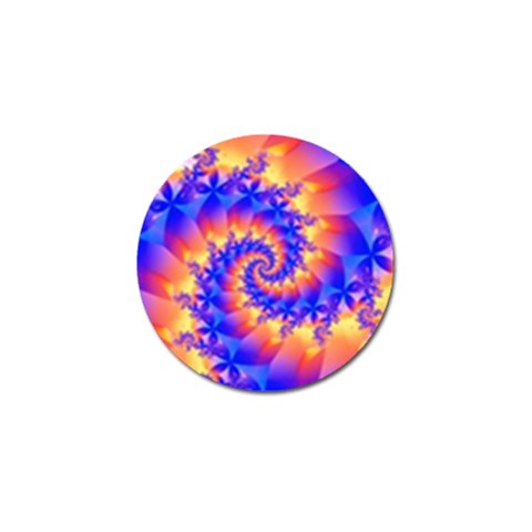 Colorful Psychedelic Spiral Fractal Golf Ball Marker from ArtsNow.com Front