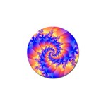 Colorful Psychedelic Spiral Fractal Golf Ball Marker