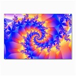 Colorful Psychedelic Spiral Fractal Postcard 4  x 6 