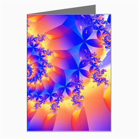 Colorful Psychedelic Spiral Fractal Greeting Card from ArtsNow.com Left