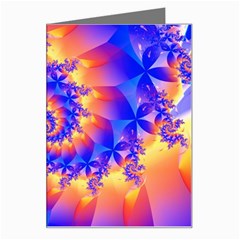 Colorful Psychedelic Spiral Fractal Greeting Card from ArtsNow.com Left