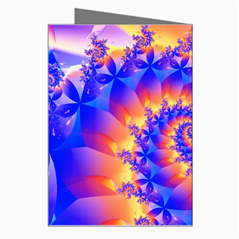 Colorful Psychedelic Spiral Fractal Greeting Card from ArtsNow.com Right