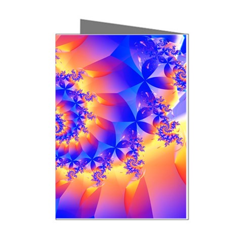 Colorful Psychedelic Spiral Fractal Mini Greeting Cards (Pkg of 8) from ArtsNow.com Left