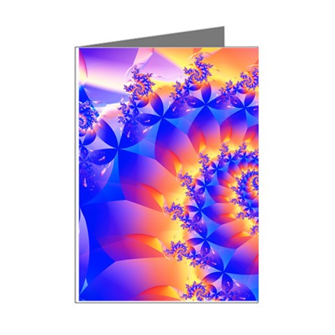 Colorful Psychedelic Spiral Fractal Mini Greeting Cards (Pkg of 8) from ArtsNow.com Right