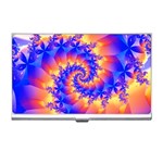 Colorful Psychedelic Spiral Fractal Business Card Holder