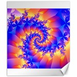 Colorful Psychedelic Spiral Fractal Canvas 8  x 10 