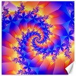 Colorful Psychedelic Spiral Fractal Canvas 12  x 12 