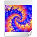 Colorful Psychedelic Spiral Fractal Canvas 12  x 16 