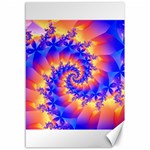 Colorful Psychedelic Spiral Fractal Canvas 12  x 18 