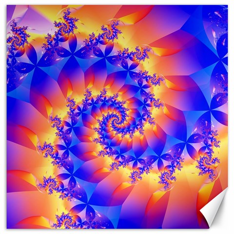 Colorful Psychedelic Spiral Fractal Canvas 16  x 16  from ArtsNow.com 15.2 x15.41  Canvas - 1