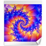 Colorful Psychedelic Spiral Fractal Canvas 20  x 24 