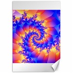 Colorful Psychedelic Spiral Fractal Canvas 20  x 30 