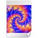 Colorful Psychedelic Spiral Fractal Canvas 24  x 36 