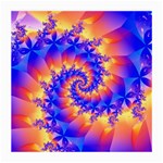 Colorful Psychedelic Spiral Fractal Medium Glasses Cloth