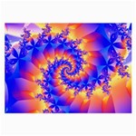 Colorful Psychedelic Spiral Fractal Large Glasses Cloth