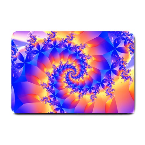 Colorful Psychedelic Spiral Fractal Small Doormat from ArtsNow.com 24 x16  Door Mat