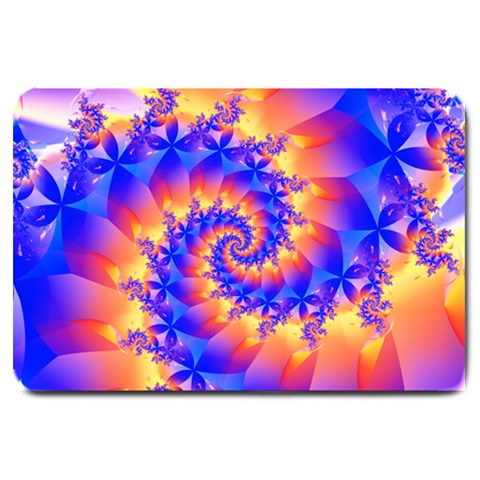 Colorful Psychedelic Spiral Fractal Large Doormat from ArtsNow.com 30 x20  Door Mat