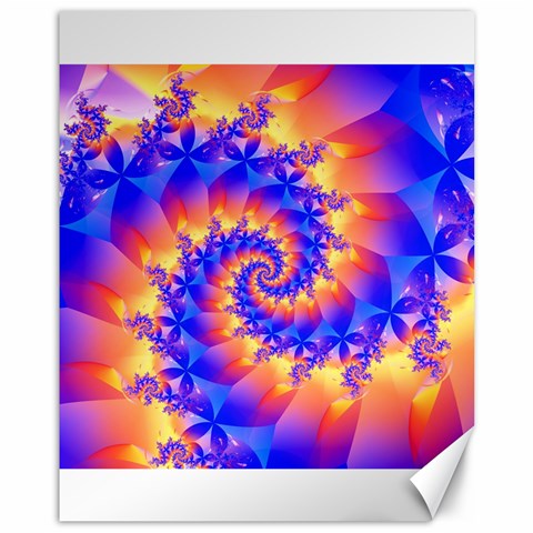 Colorful Psychedelic Spiral Fractal Canvas 11  x 14  from ArtsNow.com 10.95 x13.48  Canvas - 1