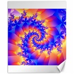 Colorful Psychedelic Spiral Fractal Canvas 11  x 14 