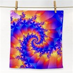 Colorful Psychedelic Spiral Fractal Face Towel