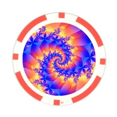 Colorful Psychedelic Spiral Fractal Poker Chip Card Guard (10 pack) from ArtsNow.com Front