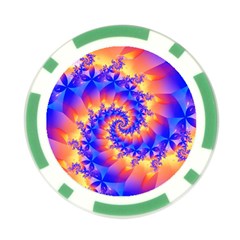 Colorful Psychedelic Spiral Fractal Poker Chip Card Guard (10 pack) from ArtsNow.com Front