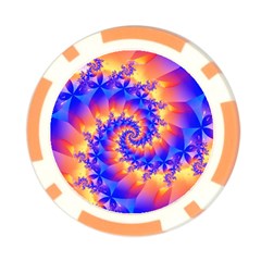 Colorful Psychedelic Spiral Fractal Poker Chip Card Guard (10 pack) from ArtsNow.com Front