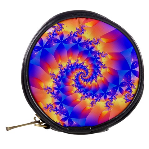 Colorful Psychedelic Spiral Fractal Mini Makeup Bag from ArtsNow.com Back