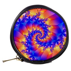 Colorful Psychedelic Spiral Fractal Mini Makeup Bag from ArtsNow.com Back